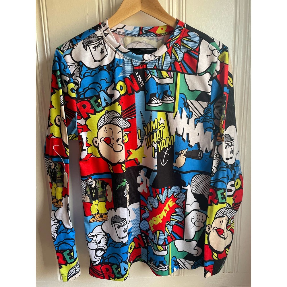 Reason Brand X Popeye Men’s Officially Licensed T-Shirt Small